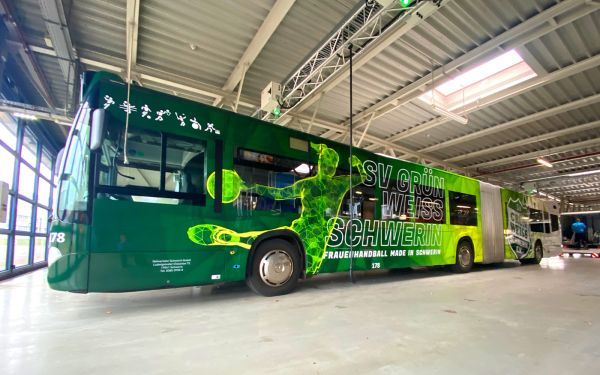 Busbeklebung – SV Grün-Weiss Schwerin