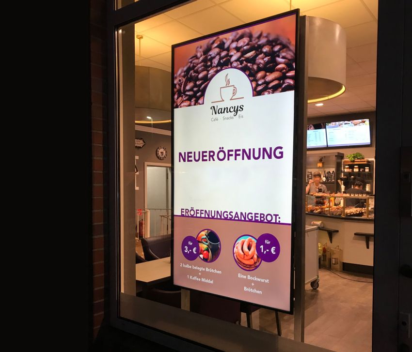 Digital Signage Schaufensterwerbung